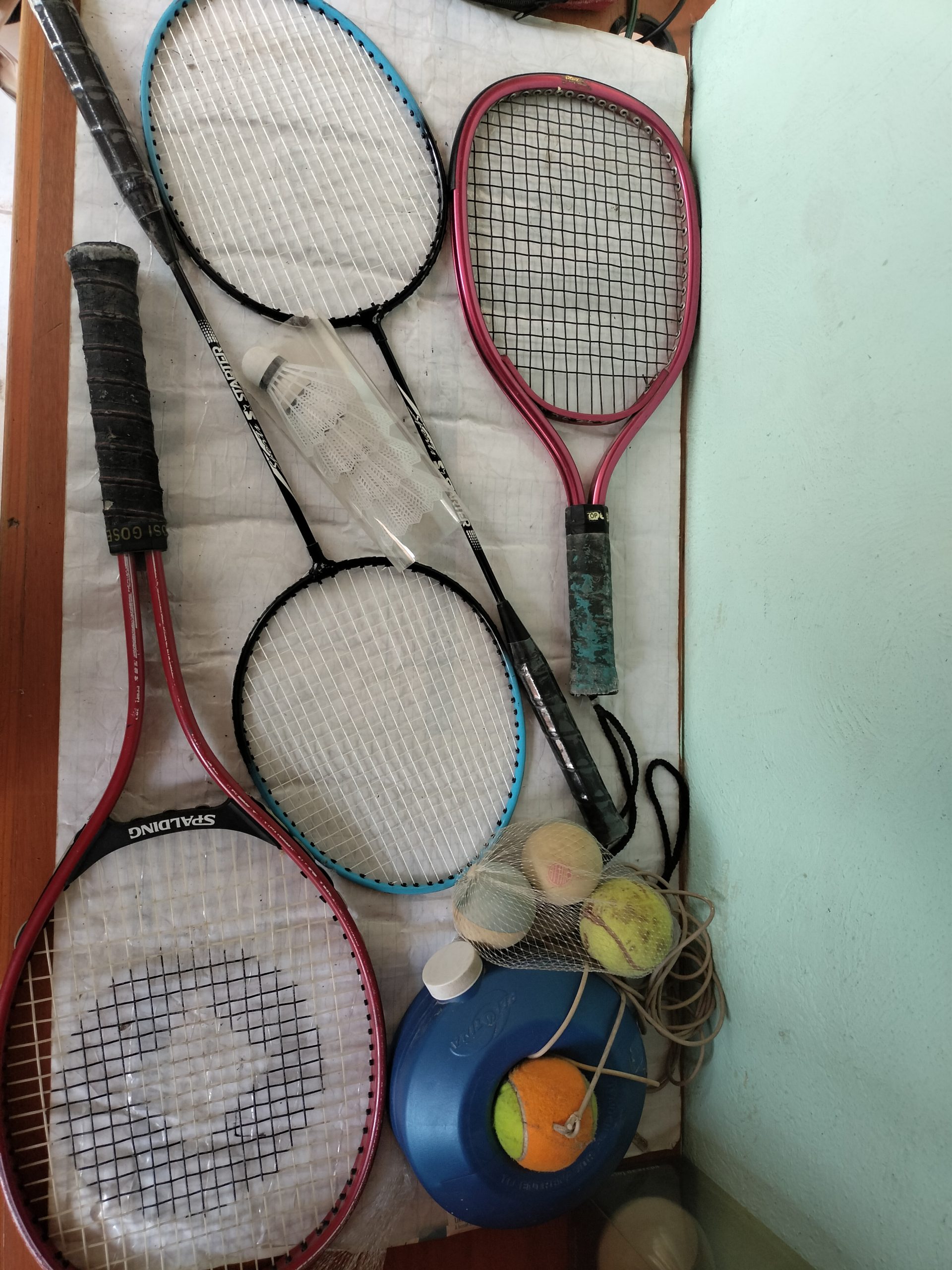Set de Raquetas y entrenador de tennis